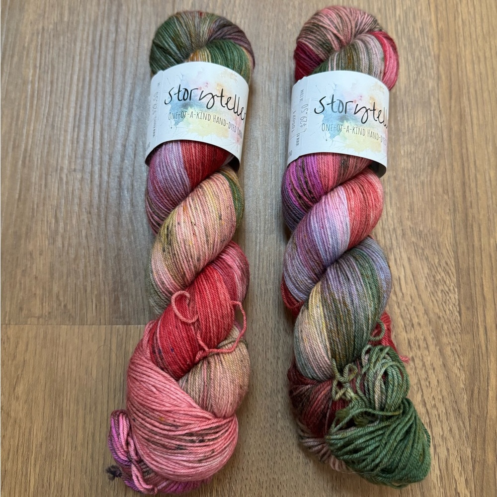 Storyteller Hand-Dyed Multicolor Yarn x2 skeins